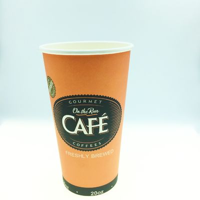 Eco-amigable personalizado de 22 oz 630 ml de plástico sin recubrimiento de una sola taza de papel