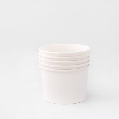 Cuenco de papel de helado blanco 930 ml Cuencos para servir postres recubiertos de doble PE