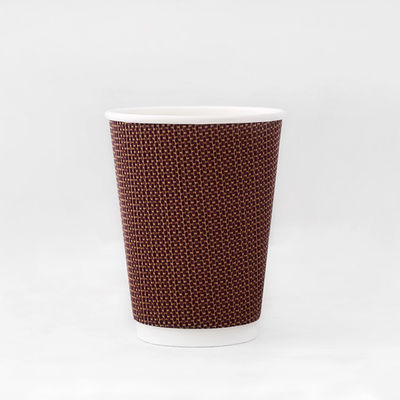Bebidas de leche Tazas de pared onduladas 16 oz 540 ml Tazas de café onduladas