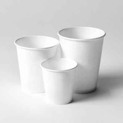 Copa de papel de recubrimiento de PLA de pared única 3,5 oz 85 ml Tazas de frío de PLA biodegradables