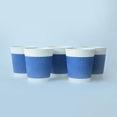 22 oz 630cc Taza de papel de pared ondulado para jugo PE recubierto Eco amigable