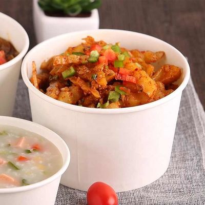 Contenedor de salada de fideos con embalaje de alimentos de papel de 1100 ml
