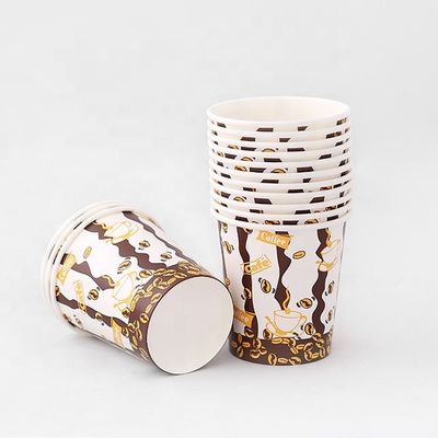 Taza de papel desechable de una sola vez 7.5 oz 230 ml Doble revestimiento PE Logotipo personalizable