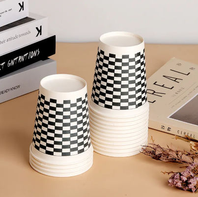 Taza de papel de una sola vez de 8 oz doble PE recubierto de una sola 300 ml para bebidas frías