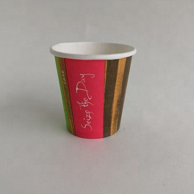 Bebida fría Taza de papel de pared única 3 oz 75ml Cola Doble recubrimiento PE