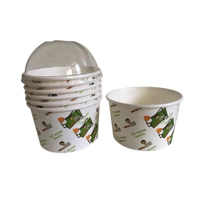 Cuencos de papel de 120 ml compostables con recubrimiento de PLA Kraft Blanco