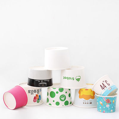 363cc Bebidas Compostable Papel Cuencos de pared única Contenedor de alimentos para llevar