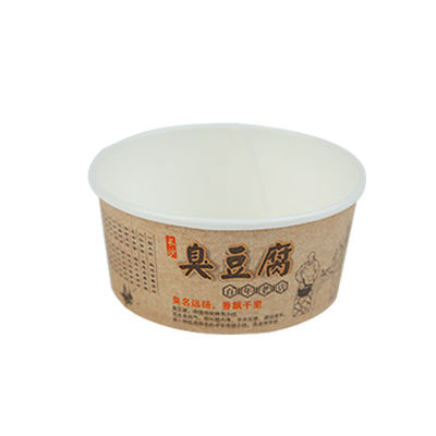 Cuenco de sopa biodegradable desechable 363 ml Cubo de contenedor de alimentos Cubo sin revestimiento de plástico