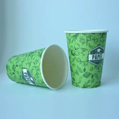 Logotipo personalizado 430 ml Tazas de papel personalizadas 12 oz Tazas de café desechables con logotipo