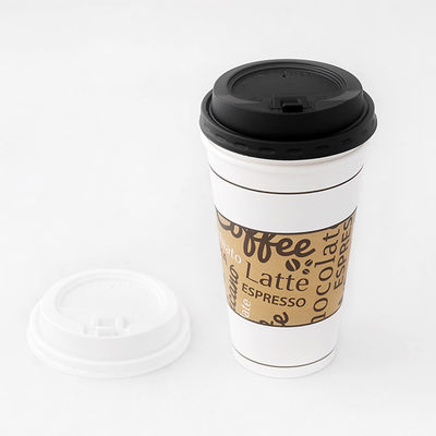 Taza de café helada de plástico desechable con tapa impermeable PP PS PLA sin paja