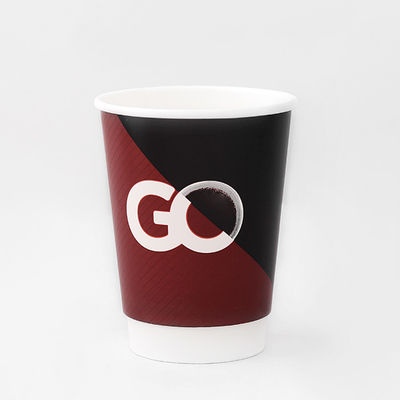 Taza de papel de pared doble biodegradable 8 oz 300 ml Tazas compostables para bebidas calientes