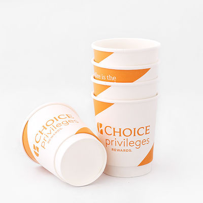 Taza de papel de pared doble de grado alimenticio 360ml 10oz Taza de café caliente para llevar