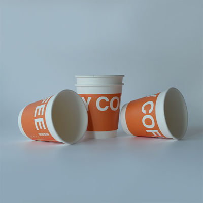 Copas de papel de doble pared recubiertas con PLA de grado alimenticio Copas desechables para bebidas calientes SGS