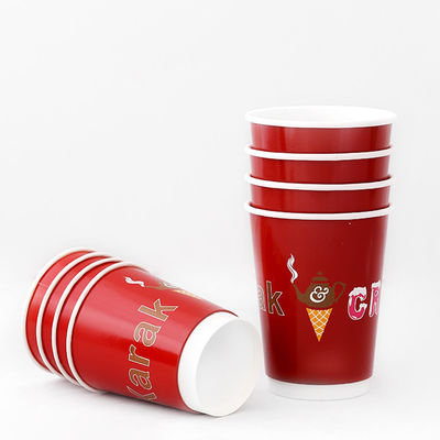 16 oz 138 mm Copa de papel de doble pared 540 ml de té de leche y bebida fría Copa de papel