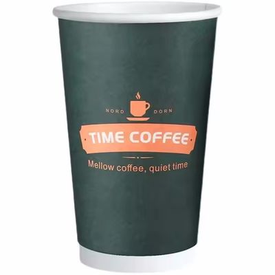 Taza de papel de doble pared desechable de 630 ml con recubrimiento de PLA de 22 oz