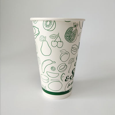 Eco-amigable PLA Biodegradable Single Paper Cup 20oz 600ml puede ser personalizado