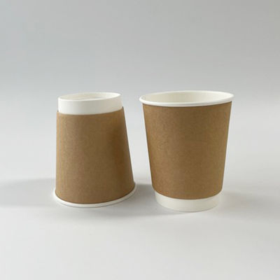 Logotipo personalizado Tazas de helado de papel Kraft 16OZ Tazas de papel de doble pared recubiertas con PLA