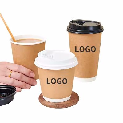 Copa de papel de Kraft TUV 7OZ 210ml Copa Kraft de doble pared tamaño personalizado