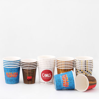 Material reciclado 85ml Taza de papel única 3,5 oz de revestimiento libre de plástico