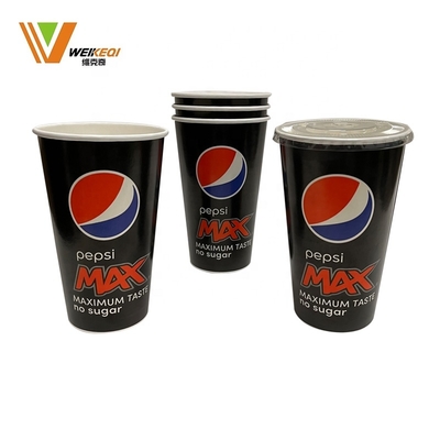 Tazas de papel de pared desechables impresas a medida para bebidas heladas